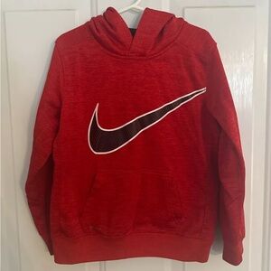 Nike Dri-Fit Boys Kids Red Hoodie Sweatshirt